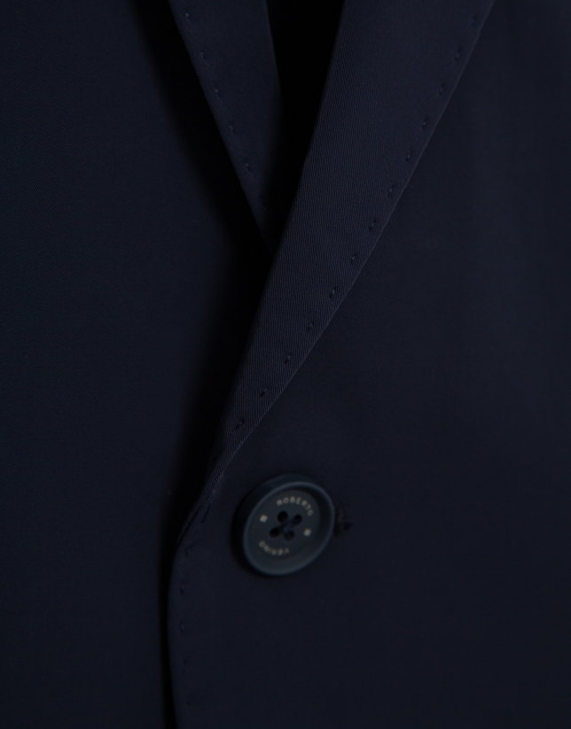 Navy blue technical fabric blazer