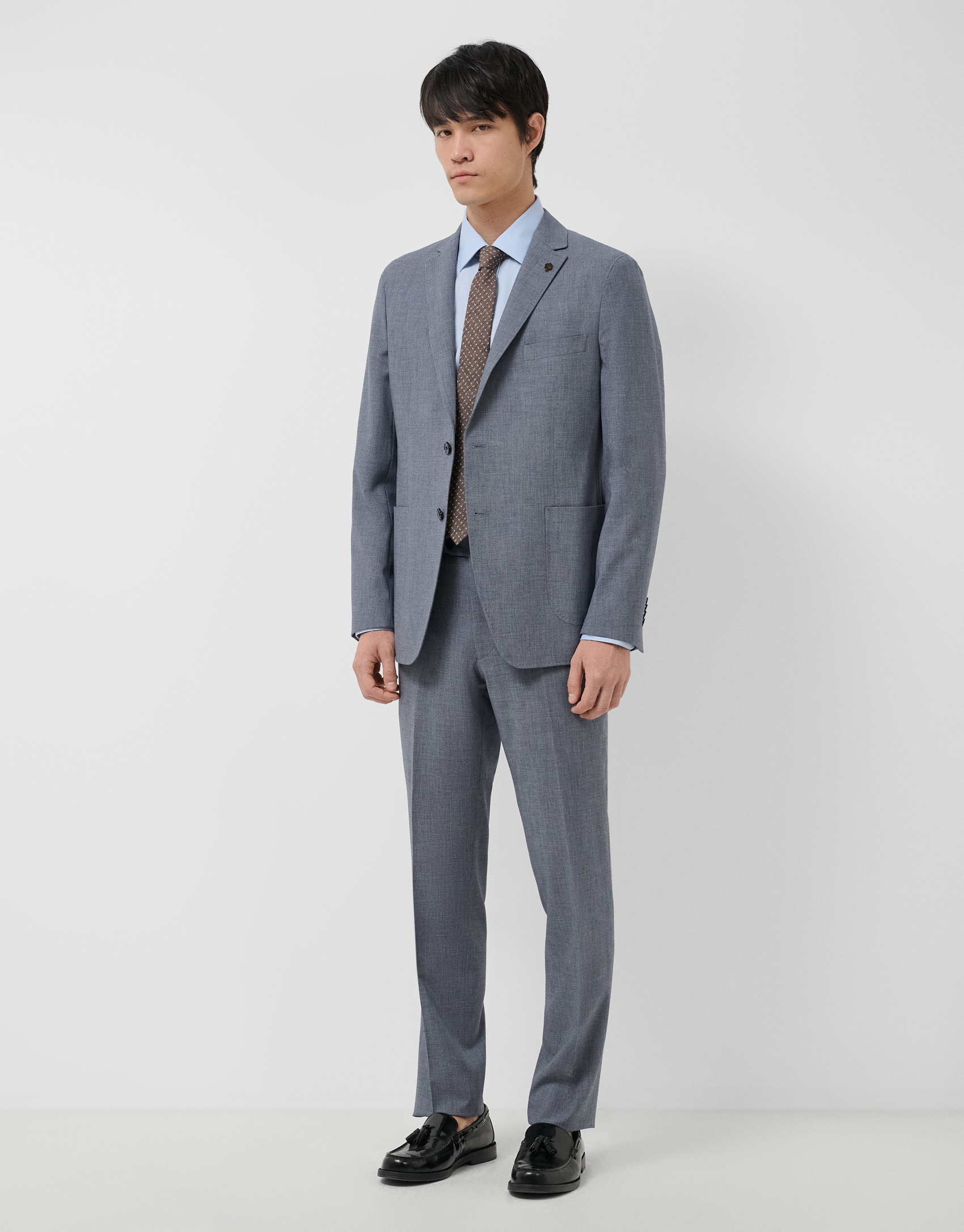 Americana separate confort falso liso azul tinta