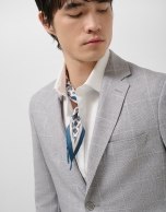 Americana cuadros tonos grises