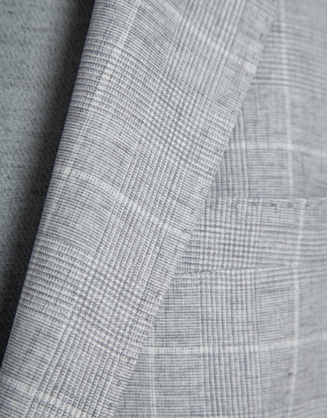 Americana cuadros tonos grises