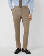 Traje half canvas slim fit falso liso vis&oacute;n oscuro