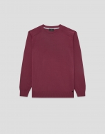 Jersey algod&oacute;n liso high twist ciruela