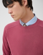 Jersey algod&oacute;n liso high twist ciruela