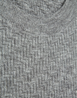 Jersey estructura algod&oacute;n/lino gris melange