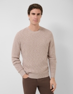 Mink cotton/linen structured jumper