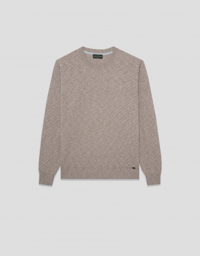 Mink cotton/linen structured jumper