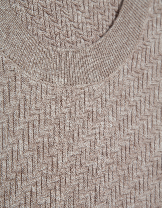Mink cotton/linen structured jumper