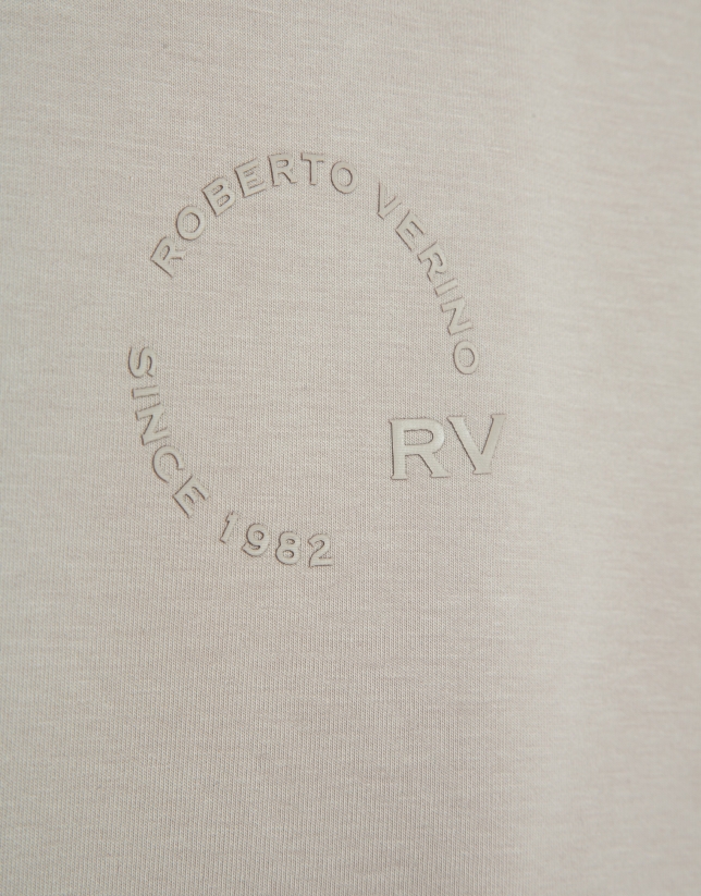 Mink sweatshirt with matching logo on chest