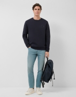 Sudadera marino logo a tono en pecho