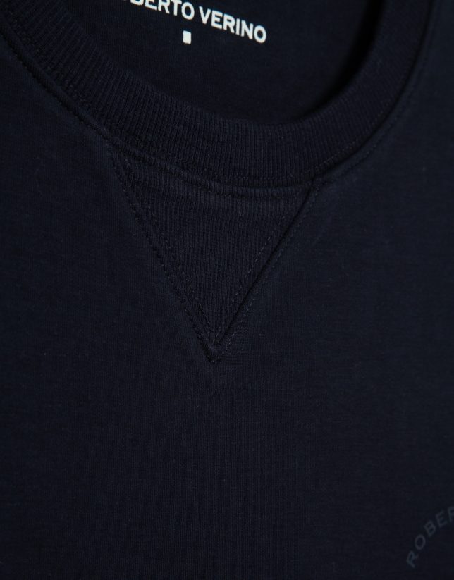 Sudadera marino logo a tono en pecho