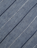 Corbata de seda/lino rayas tonos azules