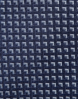 Corbata seda jacquard geom&eacute;trico tonos azules