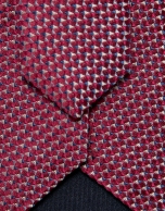 Corbata seda jacquard geom&eacute;trico rosas