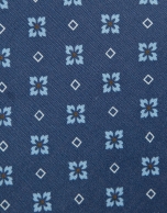 Indigo-toned silk tie