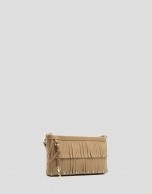 Chloe mini bag in hazelnut leather with fringe