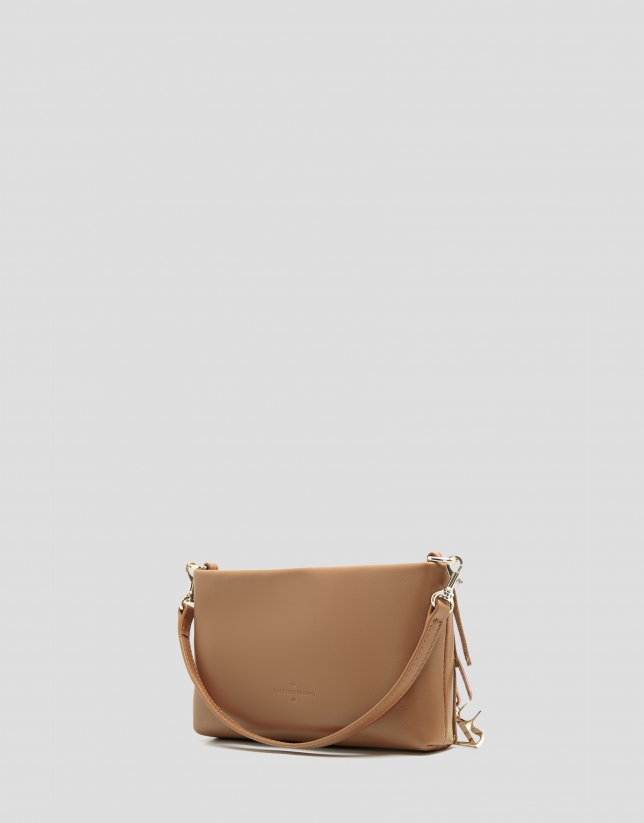 Chloe mini bag in hazelnut leather with fringe