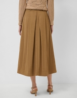 Brown flowing midi skirt