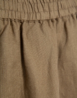 Camel linen palazzo trousers
