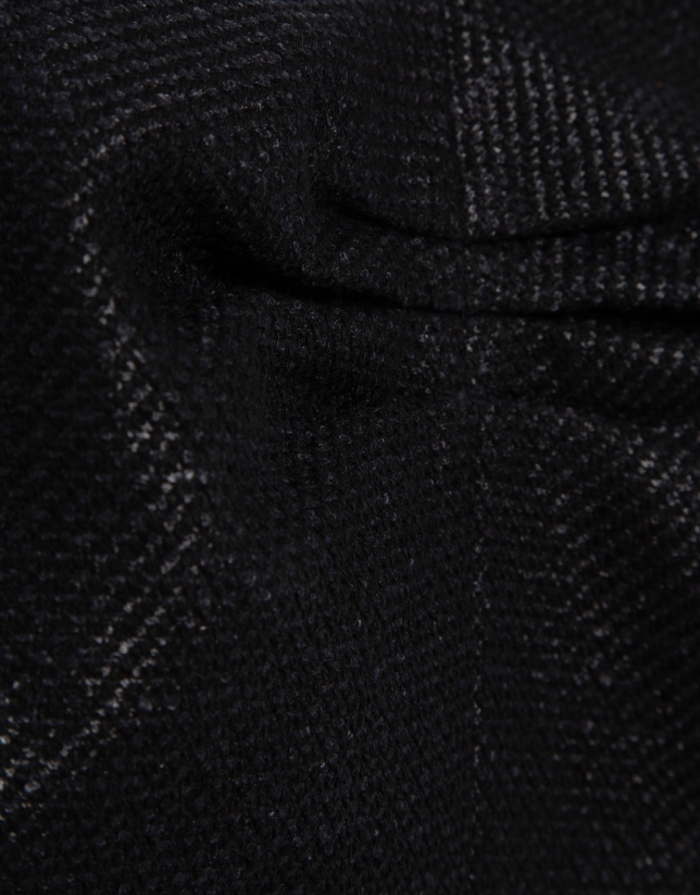 Black woven crop top