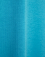 Turquoise blue t-shirt with gathered shoulder