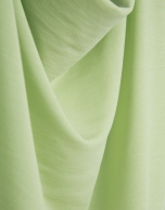 Green draped neckline T-shirt