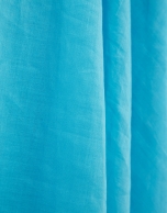 Turquoise blue ramie sleeveless midi dress