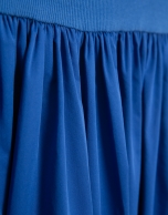 Vestido en tejido combinado punto y algod&oacute;n azul