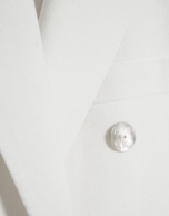 Off-white linen blend double-breasted jacket