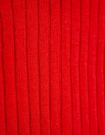 Red ribbed armhole top