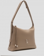 Lila camel leather hobo bag