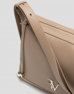 Lila camel leather hobo bag