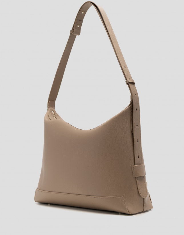 Bolso Hobo Lila piel c&aacute;mel