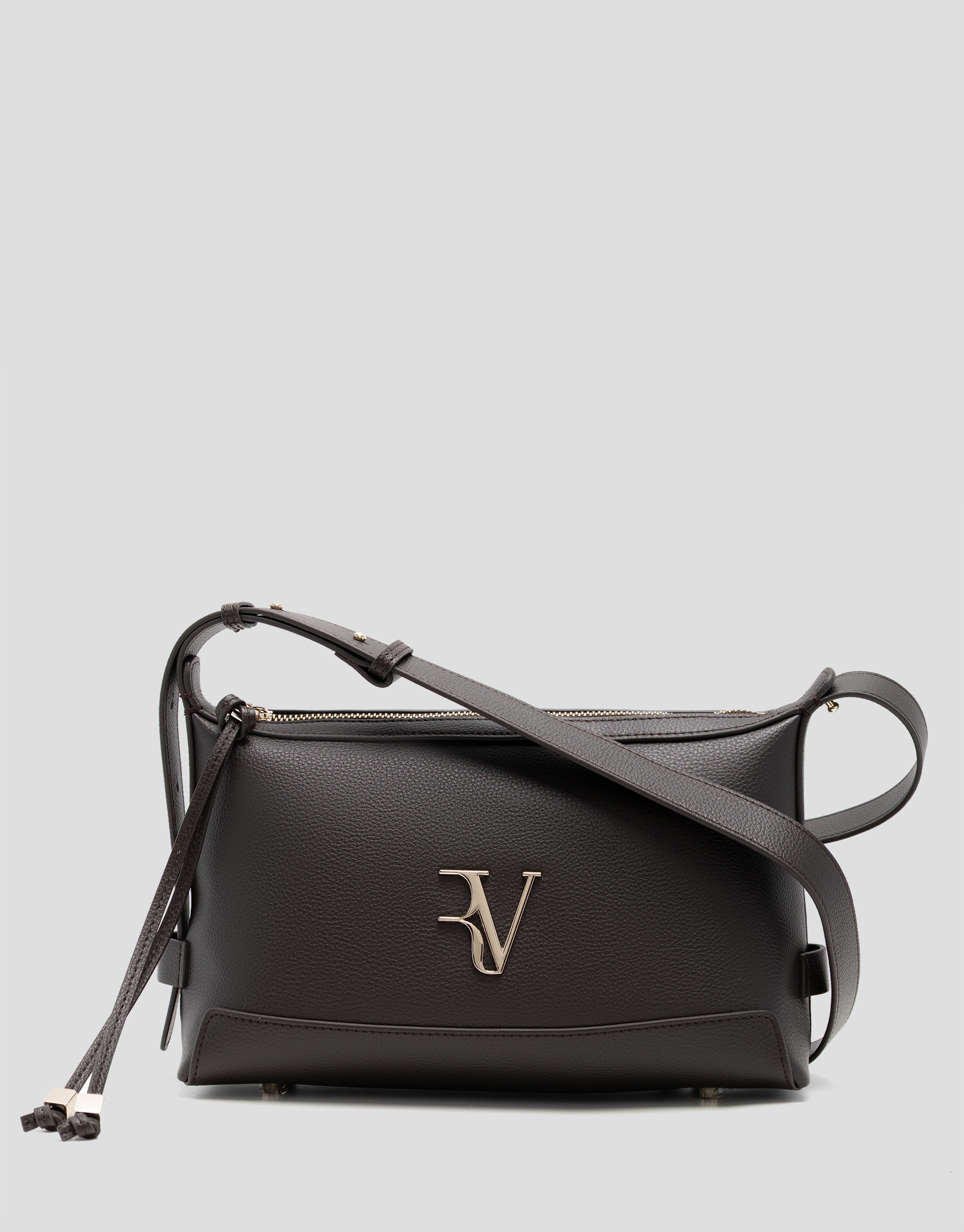 Lila shoulder bag in dark brown leather