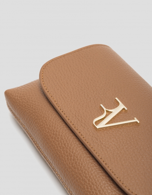 Rita handbag in camel leather