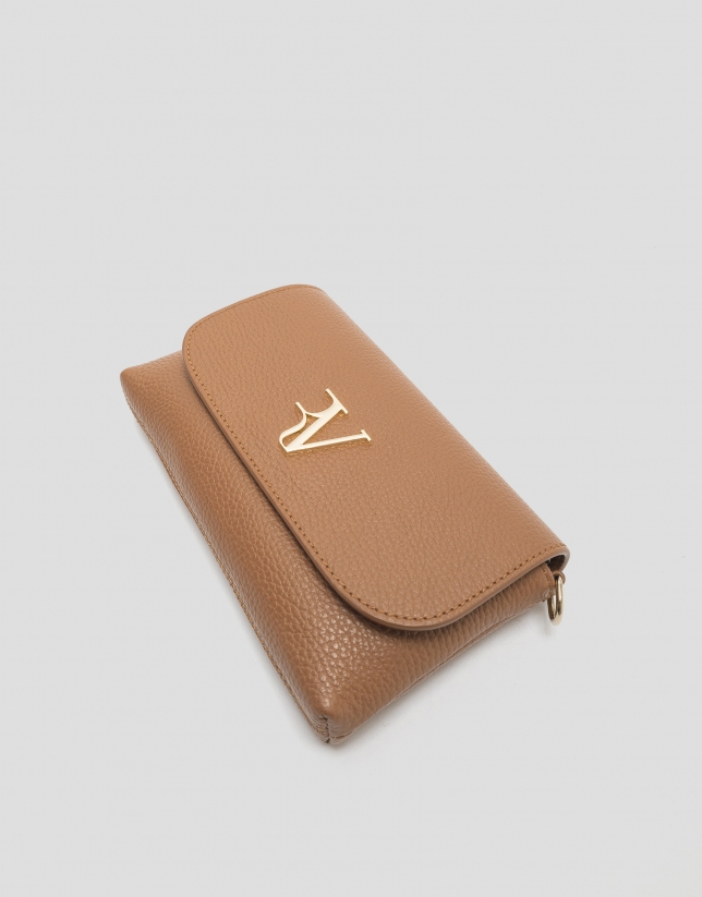 Bolso de mano Rita piel c&aacute;mel