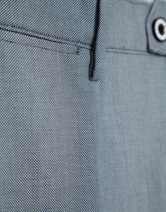 Pantal&oacute;n chino ojo de perdiz marino