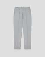 Pantal&oacute;n chino ojo de perdiz gris