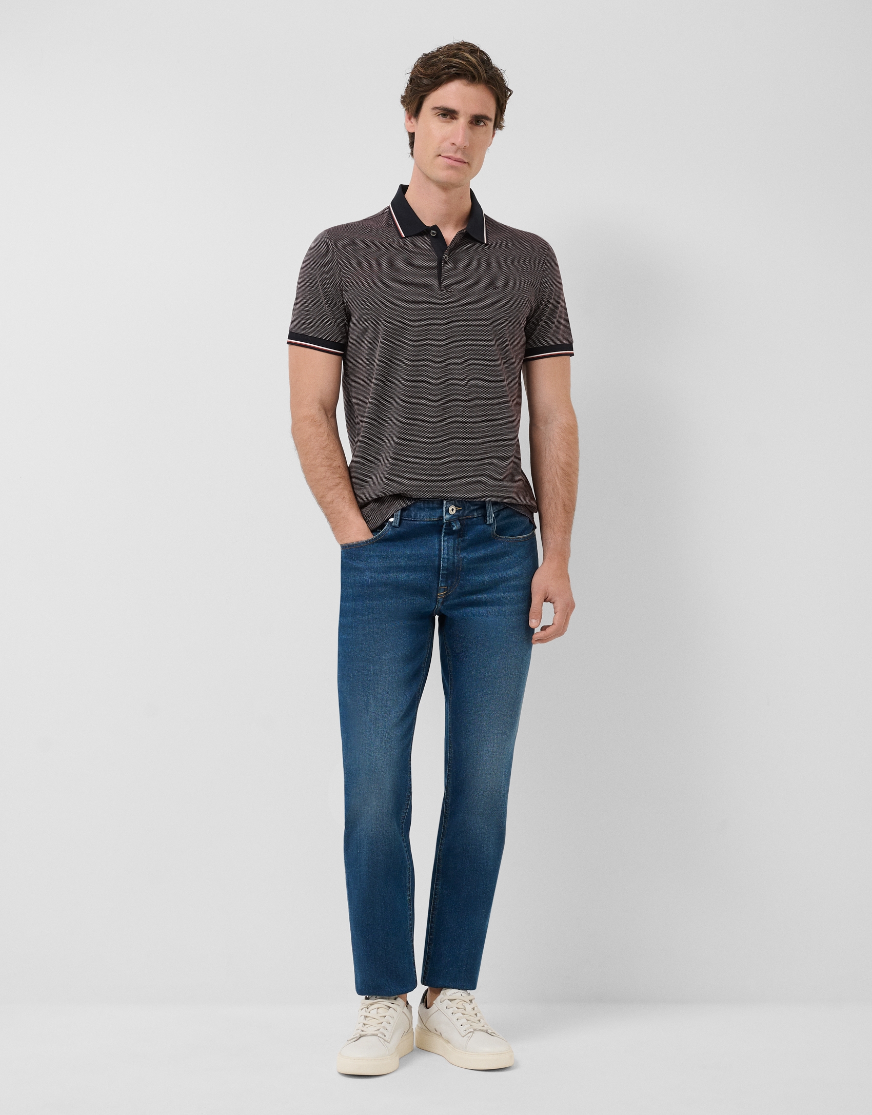 Pantal&oacute;n denim hombre regular azul medio