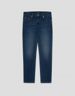Pantal&oacute;n denim hombre regular azul medio