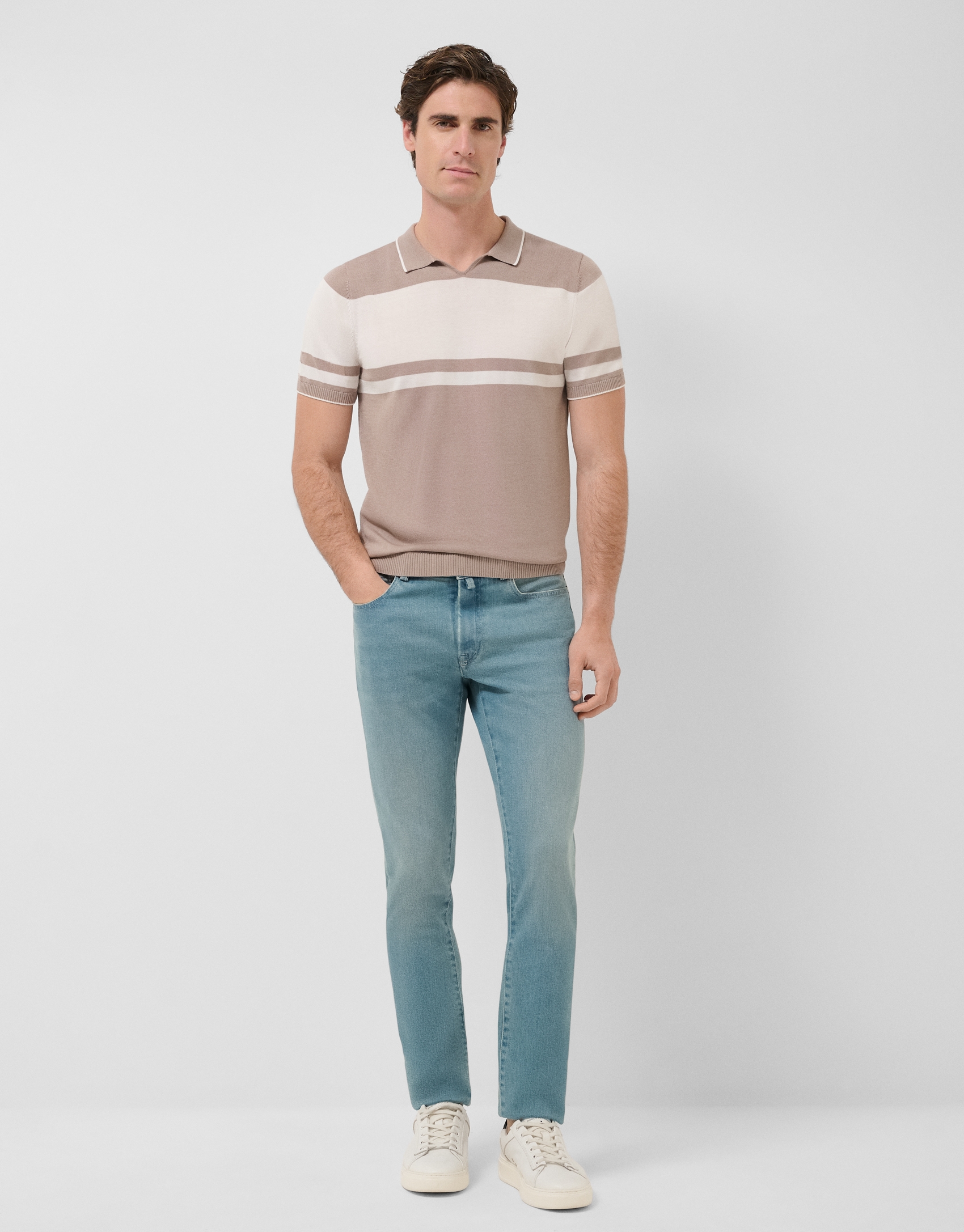 Light blue slim fit denim jeans