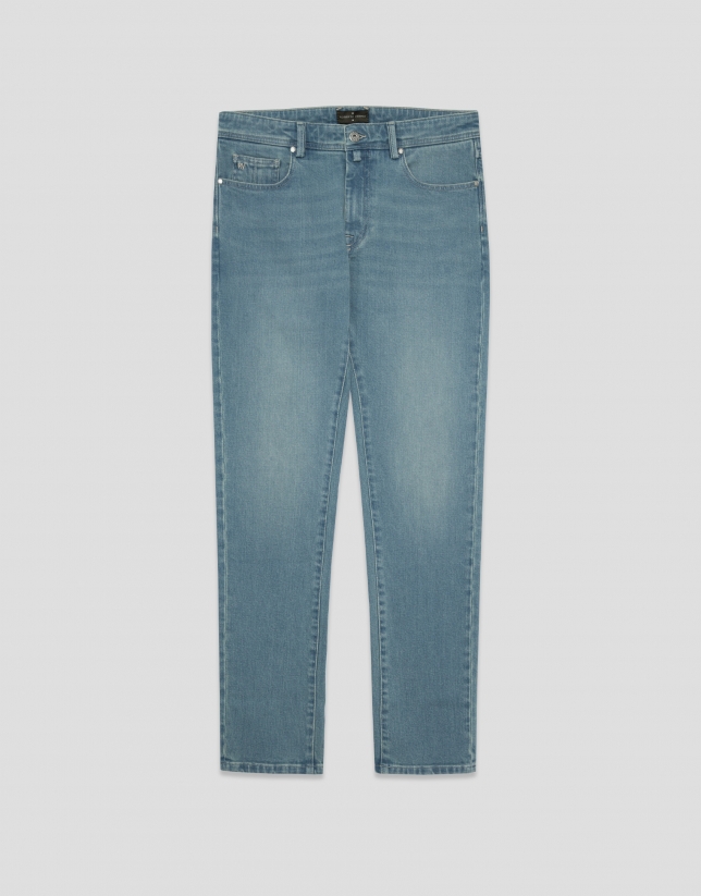 Light blue slim fit denim jeans