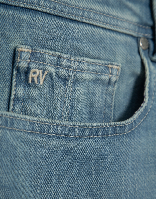 Light blue slim fit denim jeans