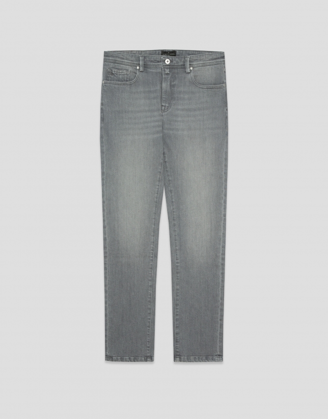 Pantal&oacute;n vaquero denim slim gris claro