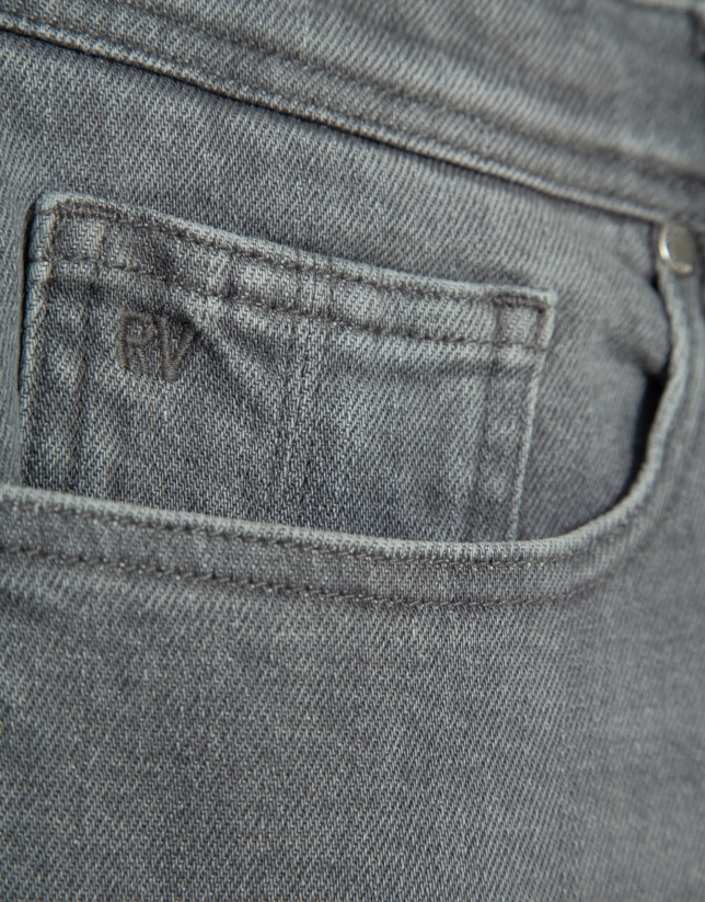 Light grey slim fit denim jeans