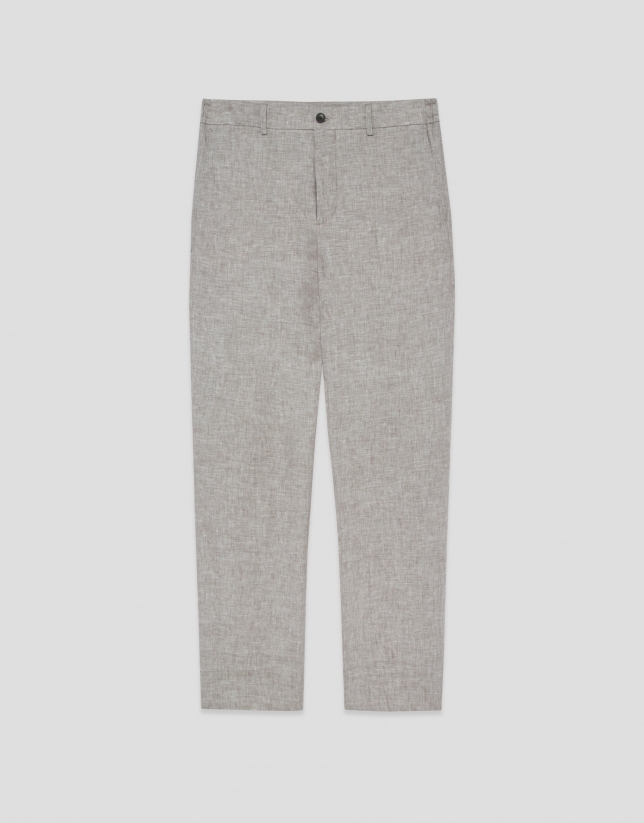 Grey linen trousers