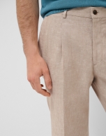 Beige linen trousers