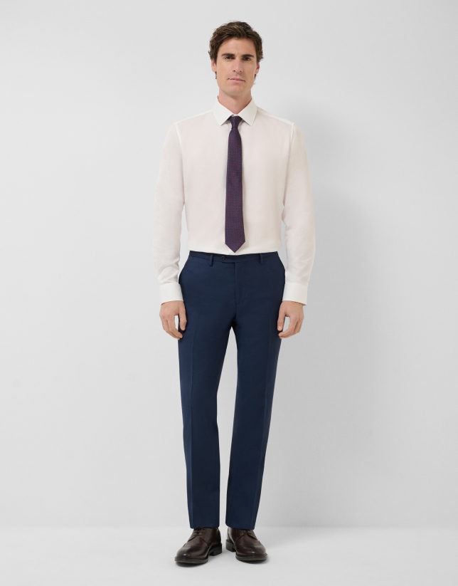 White structured dress shirt