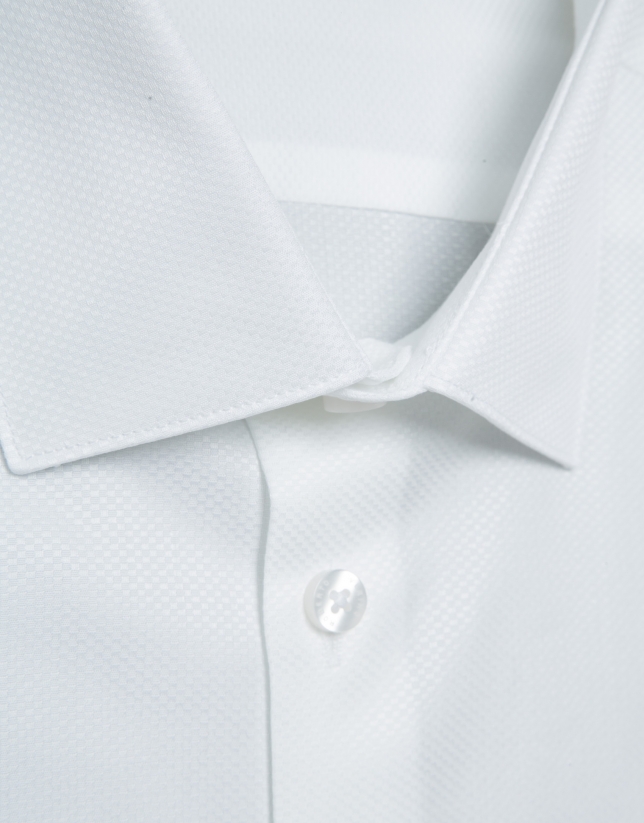 White structured dress shirt