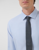 Light blue micro-textured dress shirt
