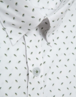 Camisa sport regular estampado geom&eacute;trico caqui